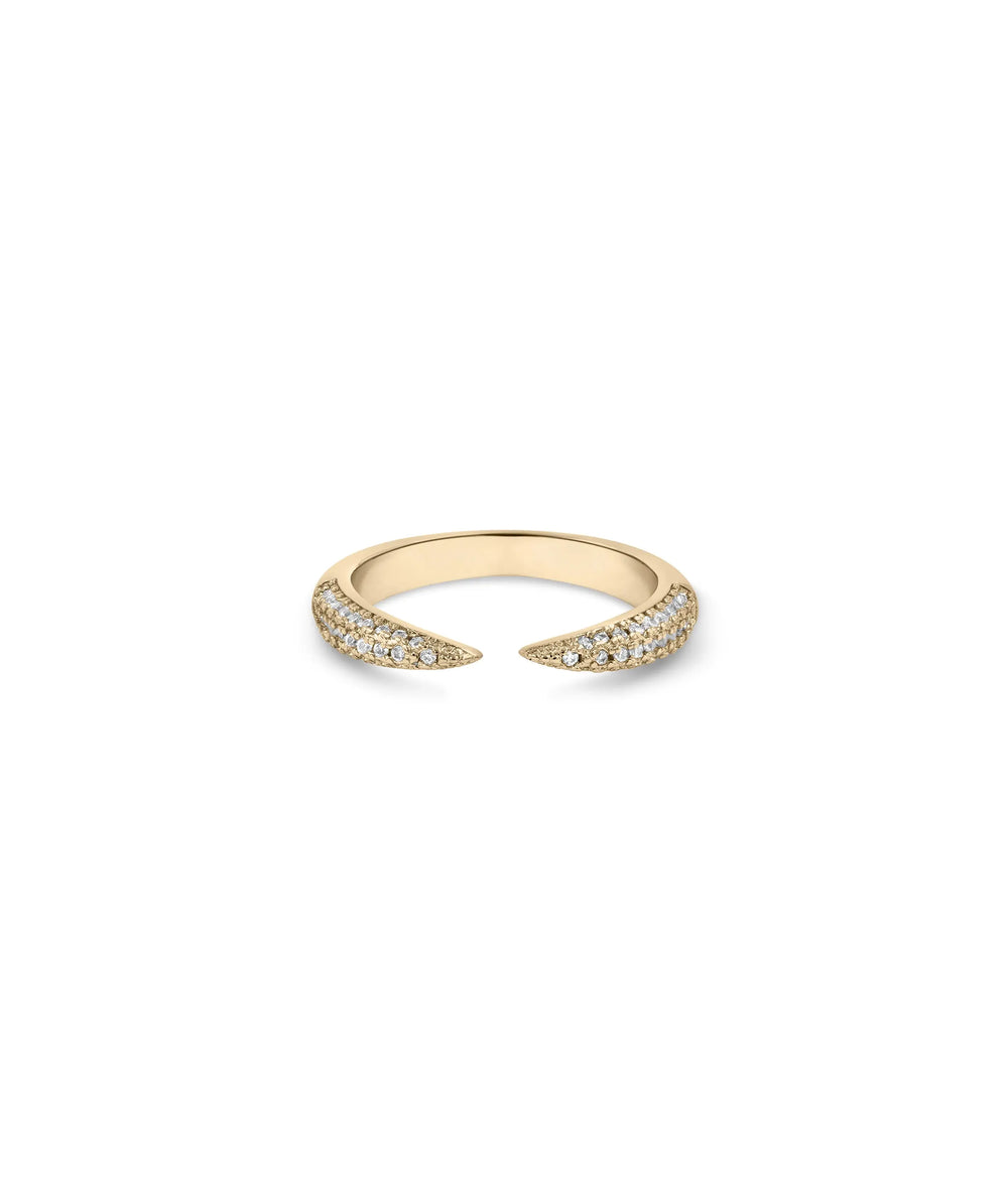 Diamond Split Ring rose gold featuring contemporary open structure