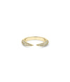 Diamond Split Ring front view yellow gold with open split design