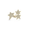 3 Star Diamond Ring front view yellow gold with triple celestial design