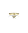 Star Diamond Ring front view yellow gold with celestial diamond star
