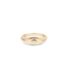 Evil Eye Diamond Ring rose gold featuring ancient talisman symbol