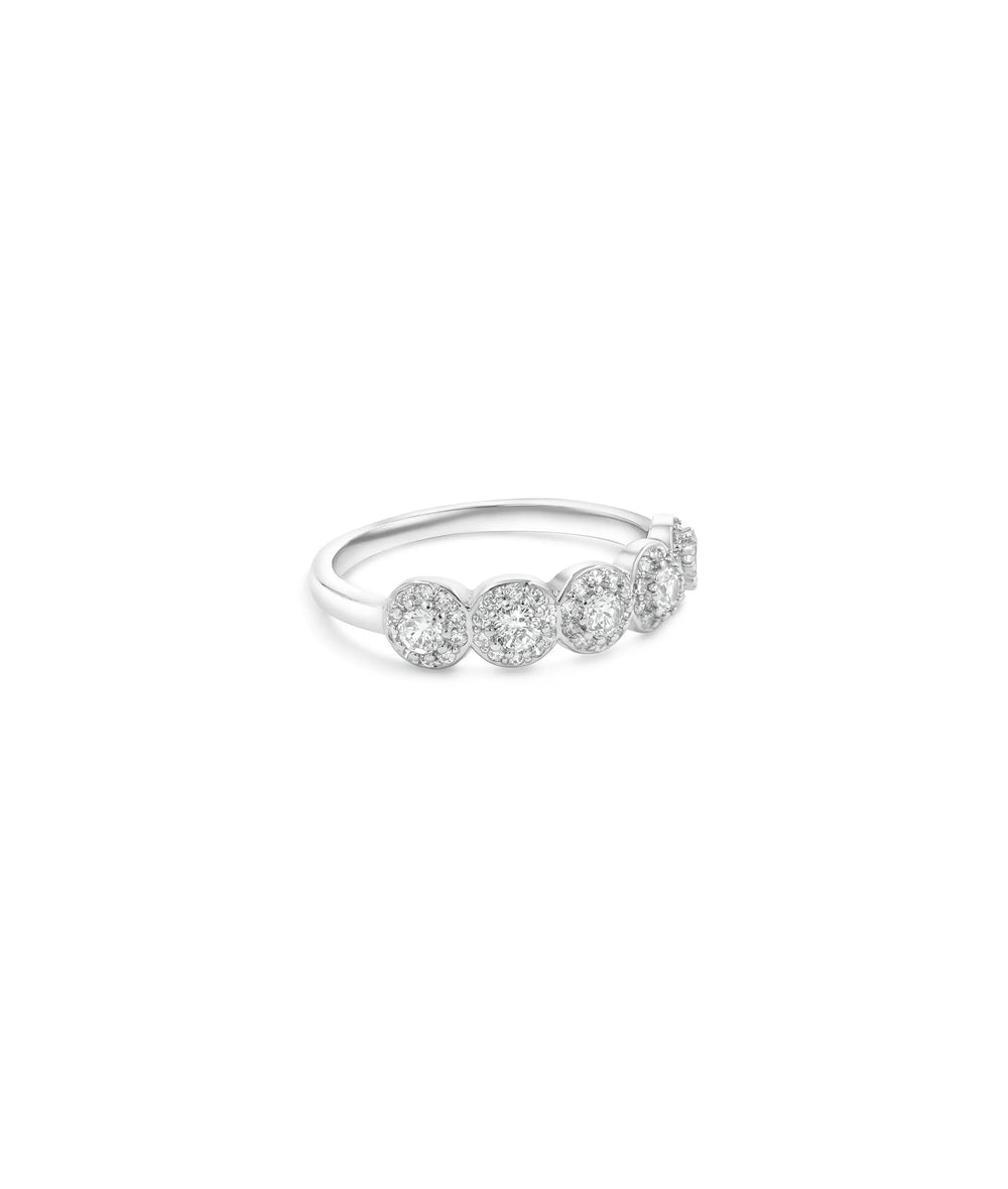 Diamond Band Ring side angle showing continuous sparkle detail