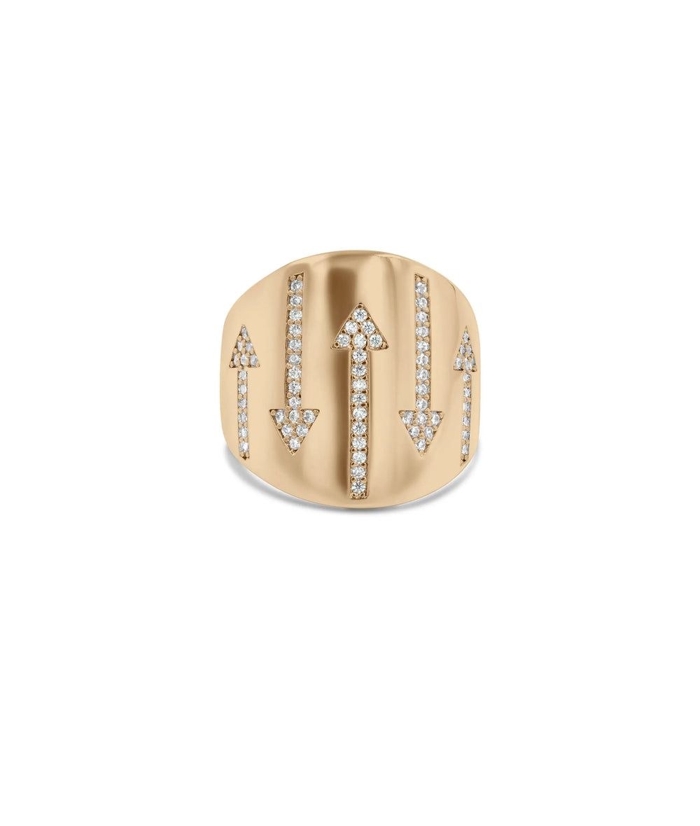 Arrows Band Ring rose gold featuring purposeful statement style