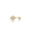 Star Band Ring front view yellow gold with celestial diamond stars