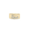 Mantra Band Ring front view yellow gold with engraved affirmation text