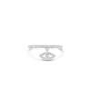 Evil Eye Diamond Ring white gold with sparkling diamond eye motif