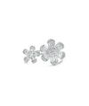 Set of Flower Ring white gold with coordinated diamond blooms