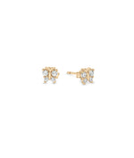 Diamond Butterfly Stud Earrings rose gold featuring diamond accents