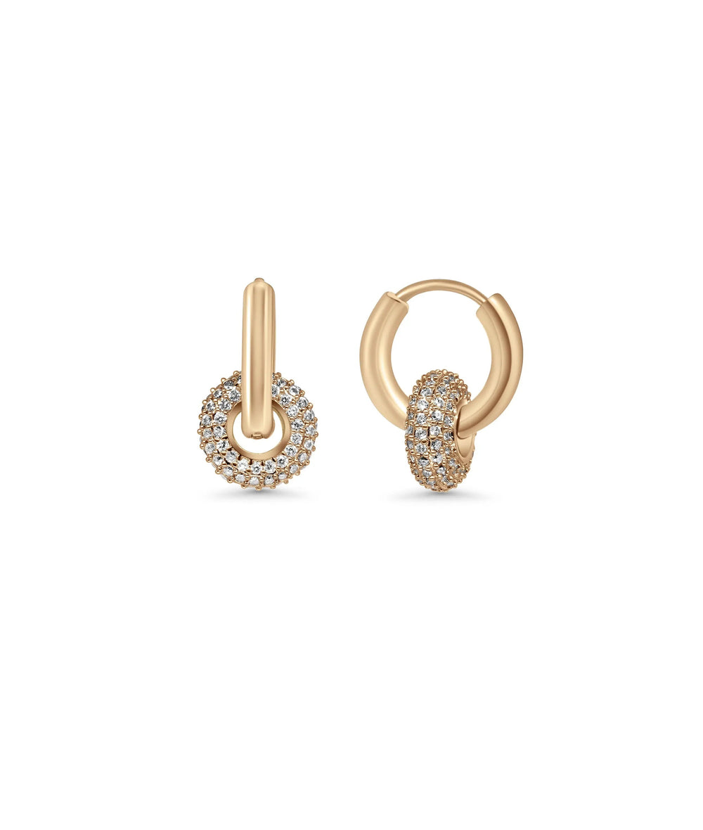 Diamond Ring Hoop Earrings rose gold featuring luxurious diamonds