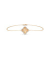 Fluted Clover Bracelet rose gold featuring dimensional leaf texture
