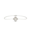 Fluted Clover Bracelet white gold with lucky four leaf design
