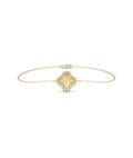 Fluted Clover Diamond Bracelet