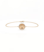 Fluted Circle Diamond Bracelet