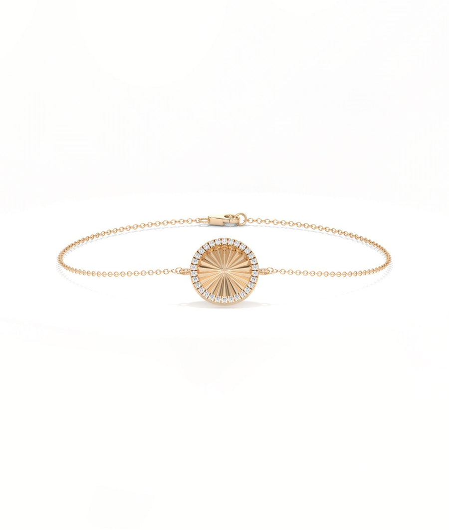 Fluted Circle Diamond Bracelet