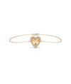 Fluted Heart Bracelet rose gold featuring romantic chain design