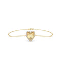 Fluted Heart Diamond Bracelet