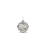 Fluted Circle Diamond Charm