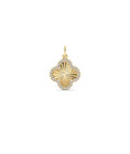 Fluted Clover Diamond Charm