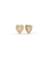 Fluted Heart Stud Earrings rose gold featuring romantic motif