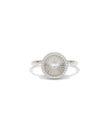 Fluted Circle Diamond Ring