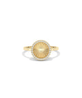 Fluted Circle Diamond Ring