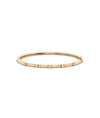 Rose gold fluted station diamond bangle delicate design with balanced sparkle