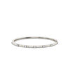White gold fluted station diamond bangle with elegant rhythmic diamond pattern
