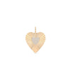 Rose gold fluted heart charm practical romantic jewelry with refined diamonds