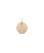 Fluted Evil Eye Circle Charm