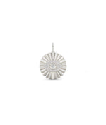 Fluted Evil Eye Circle Charm