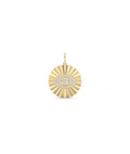 Fluted Evil Eye Circle Charm