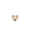 Fluted Shooting Star Heart Charm Gold