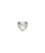 Fluted Shooting Star Heart Charm