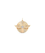 Fluted Solitaire Wings Charm