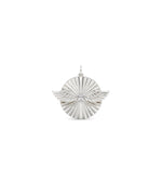 Fluted Solitaire Wings Charm