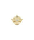 Fluted Solitaire Wings Charm