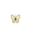 Fluted Butterfly Charm Diamond Gold Pendant