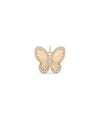 Fluted Butterfly Charm Diamond Gold Pendant
