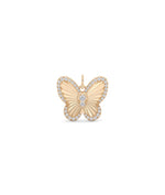 Fluted Butterfly Diamond Charm