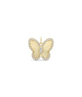 Fluted Butterfly Diamond Charm