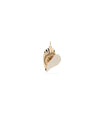 Rose gold fluted heart charm bold romantic design with commanding presence