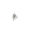 White gold fluted heart charm statement piece with brilliant diamond sparkle