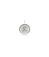 White gold fluted name charm with custom name personalization and texture
