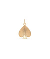 Fluted Charm of Spades Gold Pendant