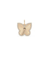 Rose gold fluted butterfly charm graceful transformation symbol with diamonds