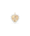 Rose gold fluted heart charm exceptional romantic design with diamond brilliance