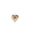 Rose gold fluted heart charm romantic statement piece with multiple diamonds