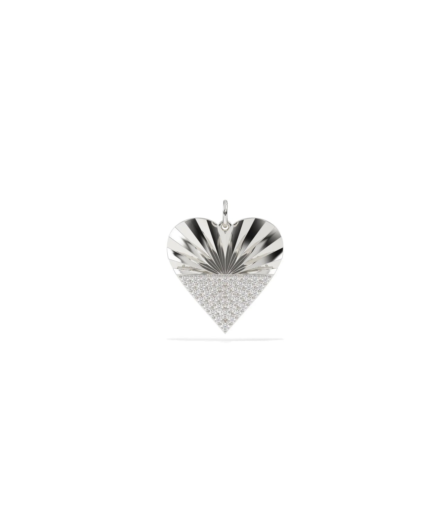 Fluted Heart Charm