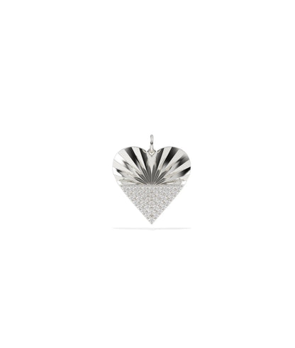 Fluted Heart Charm