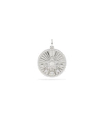 Fluted Star Diamond Charm